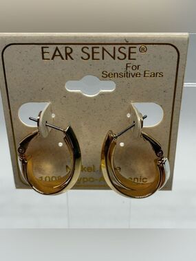 3For$20 Ear Sense Two Tone Gold/Silver Hoop Earrings